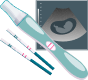 Frame (6) Pregnancy test on the 12th day after embryo transfer.